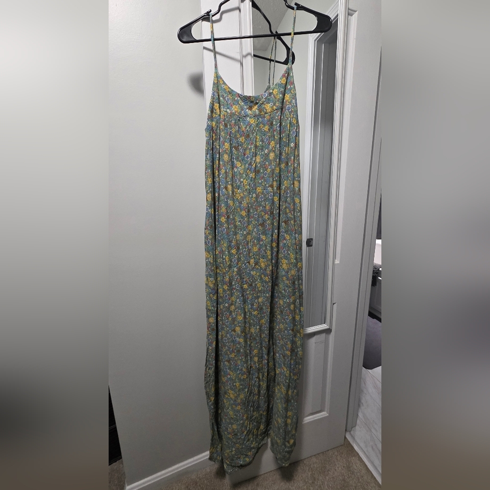 NATURAL LIFE Floral Maxi Dress - Blue and Yellow